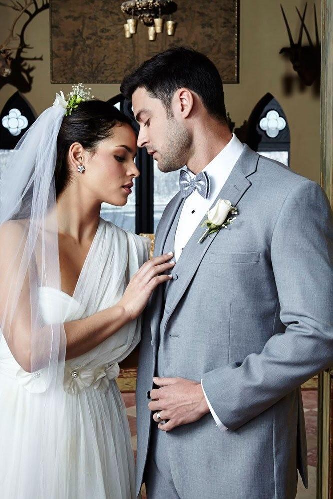 "Infinity" Heather Grey Tuxedo Jacket – Notch Lapel (Separates)